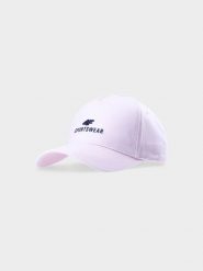 4F Czapka z daszkiem strapback uniseks - różowa S/M. Czerwone czapki z daszkiem damskie 4F, na lato, bez wzorów, z bawełny. W wyprzedaży za 39.99 zł.