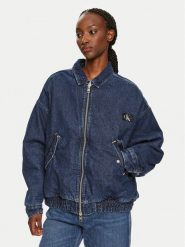 Calvin Klein Jeans Kurtka jeansowa J20J224717 Granatowy Relaxed Fit. Niebieskie kurtki damskie Calvin Klein Jeans, l, bez wzorów, z bawełny, bez kaptura. Za 839.99 zł.