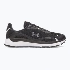 Buty treningowe damskie Under Armour Tech Runner black/black/castlerock. Czarne obuwie sportowe damskie Under Armour, bez zapięcia, na fitness i siłownię. Za 399.99 zł.