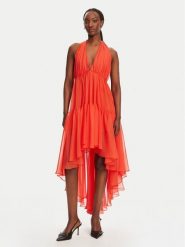 Bardot Sukienka koktajlowa Leona 59861DB Koralowy Regular Fit. Pomarańczowe sukienki damskie Bardot, bez wzorów, z syntetyku, wizytowe, bez ramiączek. Za 419.99 zł.