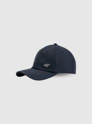 4F Czapka z daszkiem strapback uniseks - granatowa L/XL (60cm). Niebieskie czapki z daszkiem damskie 4F, bez wzorów. Za 69.99 zł.