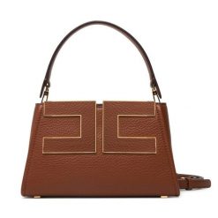 Torebka Elisabetta Franchi. Brązowe kuferki damskie Elisabetta Franchi, bez wzorów, bez dodatków. Za 1,539.00 zł.