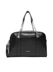 JENNY Torebka C-JEN-L-008-08 Czarny. Czarne torebki klasyczne damskie Jenny, z materiału, bez dodatków. Za 129.99 zł.