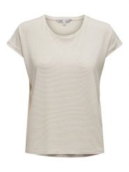 ONLY Koszulka w kolorze beżowym rozmiar: XS. Brązowe bluzki damskie Only, xs, bez wzorów, bez kołnierzyka, bez ramiączek. Za 52.95 zł.