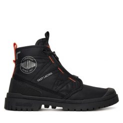 Trapery Palladium. Czarne trapery damskie Palladium, bez zapięcia. Za 319.99 zł.