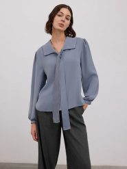 BGN Bluzka w kolorze antracytowym rozmiar: 38. Czarne bluzki damskie BGN, bez wzorów, bez kołnierzyka, bez ramiączek. Za 126.15 zł.