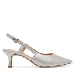 Czółenka Caprice. Szare czółenka damskie Caprice, bez wzorów, bez obcasa. Za 219.99 zł.