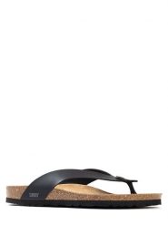 Sunbay Japonki "Goya" w kolorze czarnym rozmiar: 43. Czarne klapki damskie Sunbay, bez wzorów, z otwartym noskiem, bez obcasa, bez zapięcia. Za 149.95 zł.