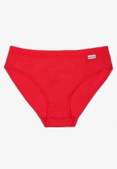 Czerwone Gładkie Majtki Figi z Bawełny Laniriela. Czerwone figi Born2be, bez wzorów, z bawełny. Za 4.99 zł.