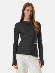 Karl Lagerfeld Jeans Sweter B4W18005 Czarny Slim Fit. Czarne swetry klasyczne damskie Karl Lagerfeld Jeans, m, z jeansu, bez kołnierzyka. Za 549.99 zł.
