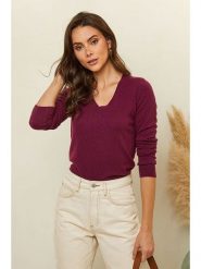 Soft Cashmere Sweter w kolorze fioletowym rozmiar: 40. Różowe swetry klasyczne damskie Soft Cashmere, z kaszmiru, bez kołnierzyka. Za 349.73 zł.