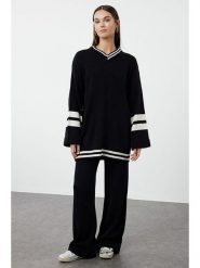 Trendyol 2-częściowy zestaw w kolorze czarnym rozmiar: S. Czarne swetry klasyczne damskie Trendyol, s, bez kołnierzyka. Za 52.99 zł.