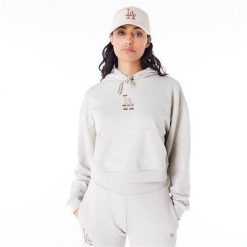 Bluza sportowa damska New Era 60435287. Brązowe bluzy damskie New Era, bez wzorów, z kapturem. Za 527.00 zł.