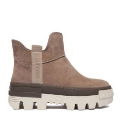 Botki G-Star Raw. Szare botki damskie G-Star Raw, retro, bez obcasa, na płaskiej podeszwie, bez zapięcia. Za 379.99 zł.