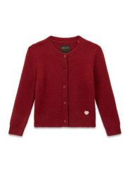 Guess Kardigan K6BR04 Z1282 Bordowy Regular Fit. Czerwone swetry dziewczęce Guess, z aplikacjami, z syntetyku, bez kołnierzyka, bez ramiączek. Za 194.99 zł.