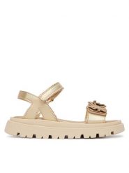 Primigi Sandały 1438011 M Złoty. Żółte sandały dziewczęce Primigi, ze skóry, bez obcasa, bez zapięcia. Za 259.99 zł.