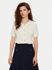 Tommy Hilfiger Kardigan WW0WW43958 Écru Regular Fit. Kardigany damskie Tommy Hilfiger, xs, bez wzorów, z wełny. Za 399.99 zł.