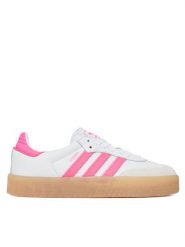 Adidas Sneakersy Sambae JS3940 Biały. Białe obuwie sportowe damskie Adidas, ze skóry, bez zapięcia. Za 339.99 zł.