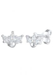 Elli Damskie kolczyki z motywem korony z cyrkoniami ze srebra próby 925 Sterling Silver Kolczyki 1 ct. Szare kolczyki damskie Elli, z cyrkonią, srebrne. Za 153.99 zł.