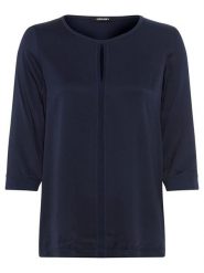 Olsen Bluzka w kolorze granatowym rozmiar: 40. Niebieskie bluzki damskie Olsen, bez wzorów, bez kołnierzyka, bez ramiączek. Za 86.99 zł.