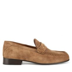 Mokasyny GINO ROSSI. Brązowe mokasyny damskie Gino Rossi, bez obcasa. Za 329.99 zł.