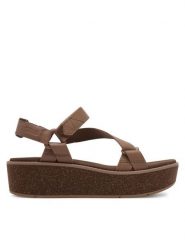 Teva Sandały Madera Wedge 1151015 Brązowy. Brązowe sandały damskie Teva, bez wzorów, z materiału, bez obcasa, na koturnie, bez zapięcia. Za 519.99 zł.
