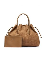 Elisabetta Franchi Torebka BS-19H-61E2-V890 Beżowy. Brązowe torebki klasyczne damskie Elisabetta Franchi, ze skóry, bez dodatków. Za 3,789.99 zł.