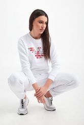 Bluza damska EMPORIO ARMANI. Bluzy damskie Emporio Armani, l, bez wzorów, bez kaptura. W wyprzedaży za 381.07 zł.