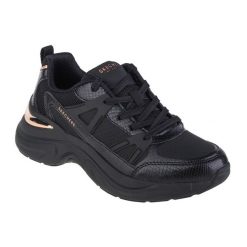 Buty sportowe Sneakersy damskie, Skechers Hazel-Faye. Czarne obuwie sportowe casual damskie Skechers, trekkingowe. Za 329.99 zł.