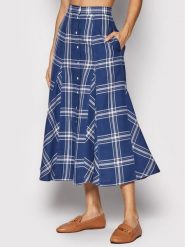 Polo Ralph Lauren Spódnica trapezowa 211857022001 Niebieski Regular Fit. Niebieskie spódnice damskie Polo Ralph Lauren, bez wzorów, z bawełny. Za 1,229.00 zł.