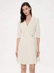 Rinascimento Sukienka koktajlowa CFC0118280003 Écru Regular Fit. Sukienki damskie Rinascimento, bez wzorów, z syntetyku, wizytowe, bez ramiączek. Za 379.99 zł.