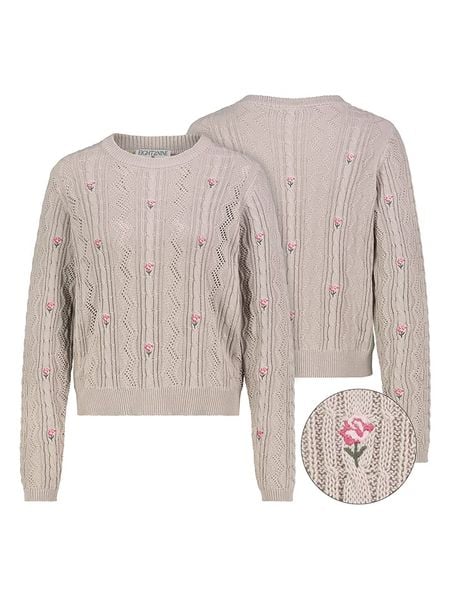 Eight2Nine Sweter w kolorze beżowym rozmiar: XS. Brązowe swetry klasyczne damskie Eight2Nine, xs, z bawełny, bez kołnierzyka. Za 113.99 zł.