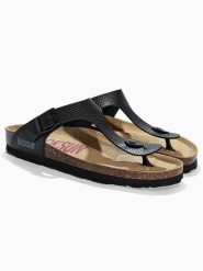 BACKSUN Japonki "Singapore" w kolorze czarnym rozmiar: 39. Czarne klapki damskie Backsun, bez wzorów, z otwartym noskiem, bez obcasa, bez zapięcia. Za 130.99 zł.