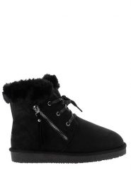 Blackfield Botki zimowe "Celia" w kolorze czarnym rozmiar: 38. Czarne botki damskie Blackfield, na zimę, z materiału, z okrągłym noskiem, bez obcasa, na platformie, bez zapięcia. Za 185.95 zł.