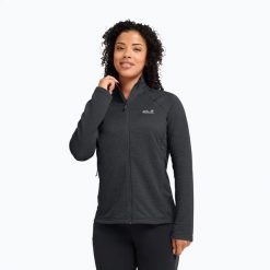Bluza polarowa damska Jack Wolfskin Anytrail Full Zip. Szare bluzy damskie Jack Wolfskin, xs, bez wzorów, z materiału, bez kaptura. Za 399.99 zł.