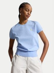 Polo Ralph Lauren T-Shirt 211971872504 Niebieski jasny Slim Fit. Niebieskie t-shirty damskie Polo Ralph Lauren, m, bez wzorów, z bawełny, bez kołnierzyka. Za 769.99 zł.