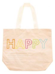 Zwillingsherz Shopper bag "Happy" w kolorze beżowym rozmiar: onesize. Brązowe shopper bag Zwillingsherz, bez wzorów, z materiału, na ramię, bez dodatków. Za 60.99 zł.