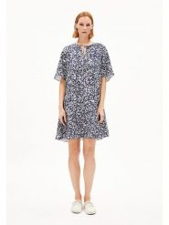 Armedangels Sukienka "Maaerha" w kolorze granatowo-białym rozmiar: L. Niebieskie sukienki damskie ARMEDANGELS, bez wzorów, bez ramiączek. Za 260.99 zł.