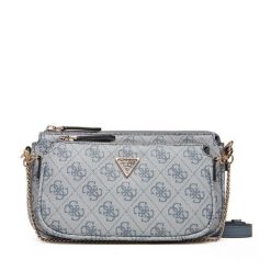 Torebka Guess. Niebieskie listonoszki damskie Guess, z aplikacjami, bez dodatków. Za 419.99 zł.
