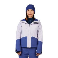 Damska ocieplana kurtka narciarska Rossignol Rochrun. Fioletowe kurtki damskie Rossignol, na zimę, bez wzorów, bez kaptura. Za 1,169.00 zł.