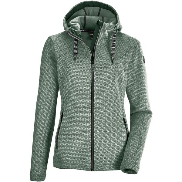 Kurtka polarowa rozpinana damska Killtec KOW 135. Zielone kurtki damskie Killtec, uniwersalny, bez wzorów, z dzianiny, z kapturem. Za 239.99 zł.