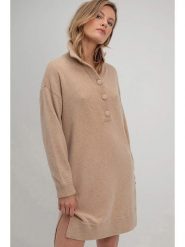 Josephine & Co Sukienka "Stacey" w kolorze beżowym rozmiar: XL. Brązowe sukienki damskie Josephine & Co, bez wzorów, z bawełny, bez ramiączek. Za 249.17 zł.