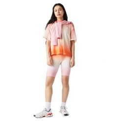 Spodenki damskie Lacoste. Czerwone spodenki sportowe damskie Lacoste, na lato, xs, z aplikacjami, z dzianiny, z podwyższonym stanem, na fitness i siłownię. Za 237.00 zł.