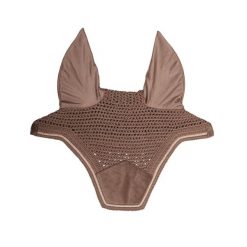 Czapka przeciwmuchowa dla konia z weluru Kentucky Horsewear Wellington. Brązowe czapki damskie KENTUCKY HORSEWEAR, bez wzorów, z weluru. Za 333.00 zł.