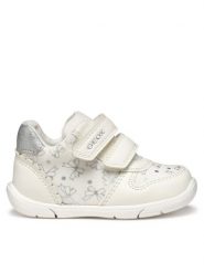 Geox Sneakersy B Zapito B556DA 0AW54 C0007 Biały. Białe buty sportowe dziewczęce Geox, bez wzorów, z materiału, bez zapięcia. Za 129.99 zł.