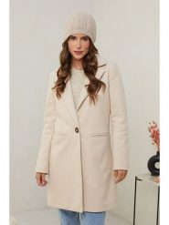 L'armoire de Suzette Płaszcz przejściowy w kolorze kremowym rozmiar: 42. Brązowe płaszcze damskie L'armoire de Suzette, l, bez wzorów, z wełny, bez kaptura. Za 219.45 zł.