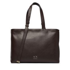 Torebka Armani Exchange. Brązowe shopper bag Armani Exchange, bez wzorów, bez dodatków. Za 729.99 zł.