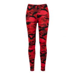Damskie Legginsy W Kamuflażu. Czerwone legginsy damskie Urban Classics, s, bez wzorów. Za 76.99 zł.