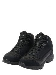 Haglöfs Skórzane buty turystyczne "Skuta" w kolorze czarnym rozmiar: 38. Czarne obuwie trekkingowe damskie Haglöfs, z materiału, bez zapięcia. Za 441.06 zł.