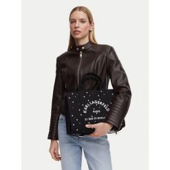 Torebka KARL LAGERFELD. Czarne torebki klasyczne damskie KARL LAGERFELD, bez dodatków. Za 649.99 zł.